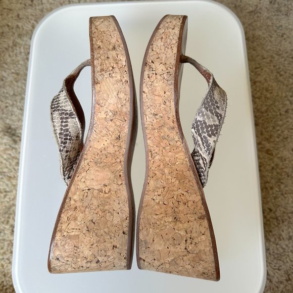 K Jacques St. Tropez Diorite Wedge Sandals Size 38 - Picture 7 of 11
